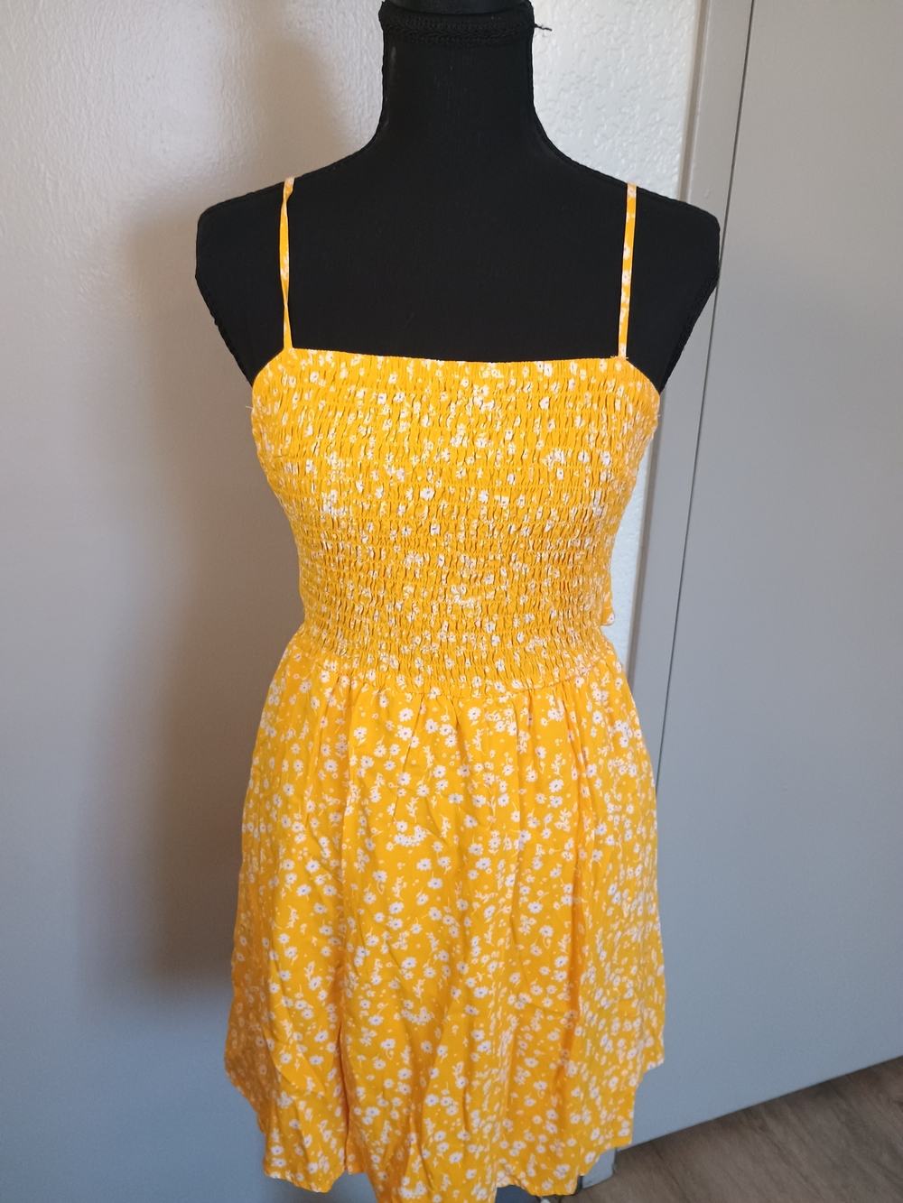 Chocola Floral Mini Dress Yellow & White Like New